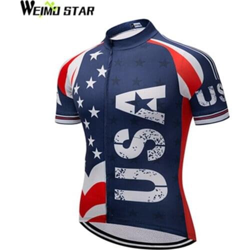 Weimostar USA Team Cycling Jersey ciclismo Bike Bicicleta MTB Bike Jersey Cycling Clothing Racing Sport Summer Ropa Ciclismo