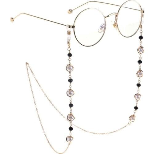 JGL0022 2020 new design pearl crystal handmade glasses chain fashion glasses rope lanyard glasses chain women charm accessories