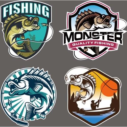 Creative Go Fishing Bait Graphics Outdoor Fish Tank Decorate Decal Car Styling PVC Stickers