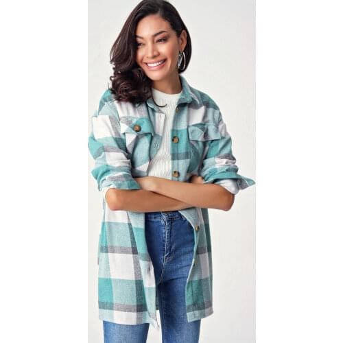 Plaid Pattern Oversize Tunik 2021 Summer Spring Muslim Clothing Women 'S Scarves Islamic Hijab For Muslim Women Tunik