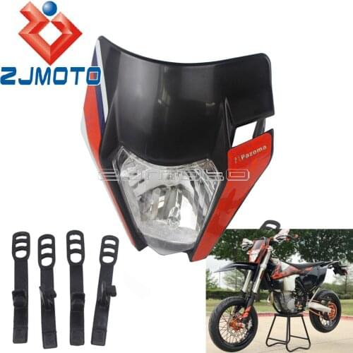 Motocross LED E8 Emark Headlamp Fairing Mask For MX Sticker Headlight SXF SX XCW XC EXC XCF 125-500 2018 2019 Enduro