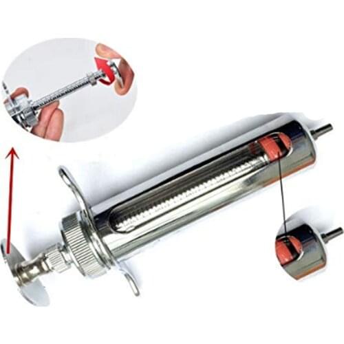 50ml metal syringe stainless steel metal pig chicken syringe animal veterinary instruments livestock syringe