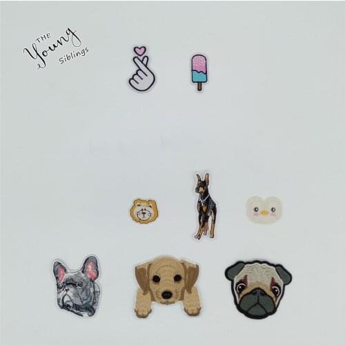 Fashion style Cartoon Clothes Iron on patches DIY Embroidery Sewing Stickers Hot melt adhesive Jacket Kids Badges Accessories