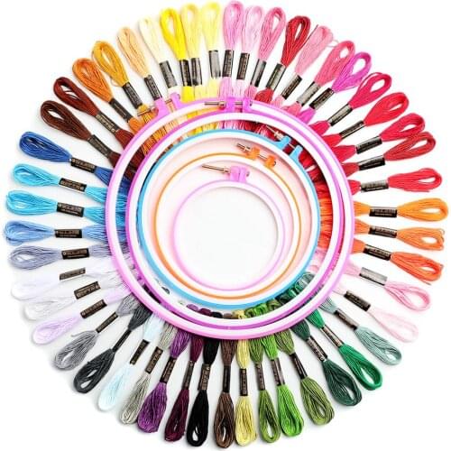 New Arrival 50/100 Color Cross Stitch Kit Embroidery Thread Cross Stitch Hoop Cross Stitch Thread Sewing Accessories