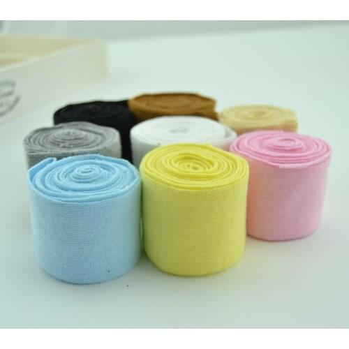 Solid Color Simple Practical Knitting Thread Pure Cotton Elastic Edging Strip For Garment Accessories Material