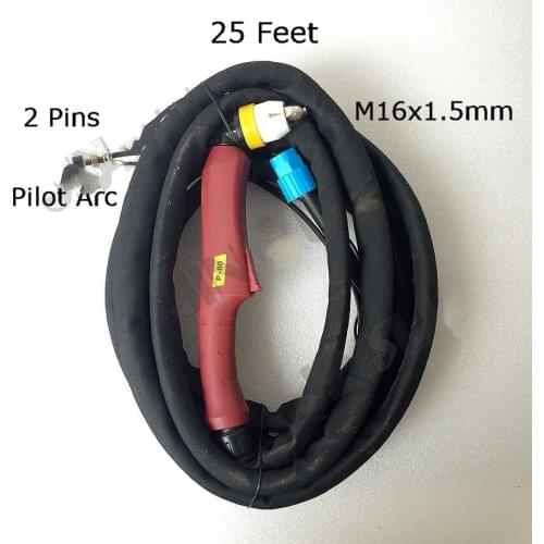 P-80 P80 25 Feet Torch Complete Panasonic style Plasma Cutter Cutting Torch Pilot Arc for LGK63 LGK80 LGK100