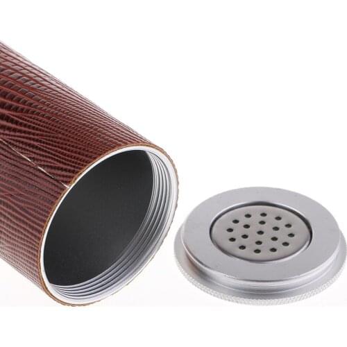 Travel Outdoor Cigar Humidor With Humidifier Hygrometer Round Bins Case Tube Portable