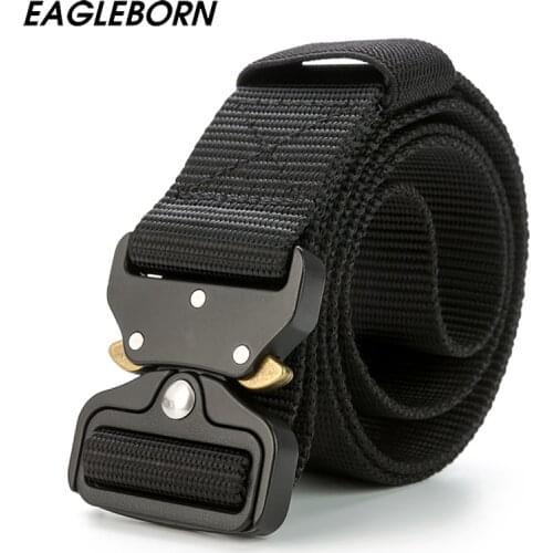 New Nylon Belt Men Army Tactical Belt Military SWAT Combat Belts Knock Off Emergency Survival Waist Tactical Gear Dropship