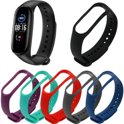 For Xiaomi Mi Band 5 Strap on My Bracelet Correa Xiomi Mi band 3 4 Xiami band3 band4 band5 miband 5 M3 M5 Silicone Wrist Straps