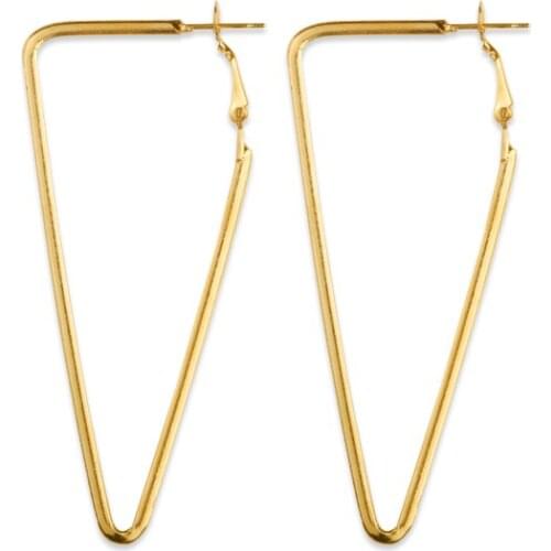 Triangle hoop Earring for women gold silver color simple earing Lady jewelry hot 2019