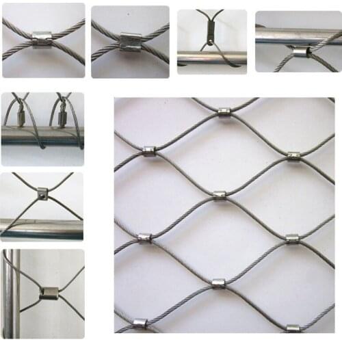 Wire rope mesh net as balustrade security net