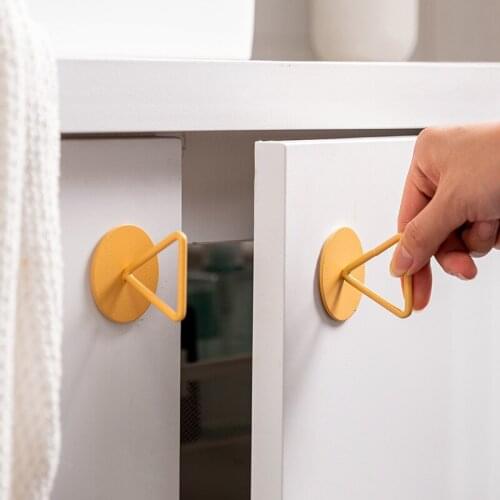 Cabinet Pulls 1PC Iron Door And Window Auxiliary Handle Cabinet Door Drawer Glass Simple Punch-free Sliding Door Handle Hardware