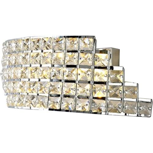Modern LED Crystal Corridor Wall Light Stair Shape Arc Bedroom Wall Lamp Mirror Front Balcony Hallway Wall Lighting Fixtures
