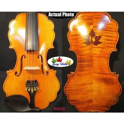 Baroque style SONG Brand Maestro inlay maple leaf lace 5 strings violin 4/4#9630