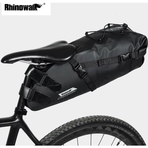 RHINOWALK 5L 10L 12L Mountain Bicycle Saddle Bag,Waterproof Road Cycling Tail Rear Bag Luggage Pannier Pouch Bike Accessories