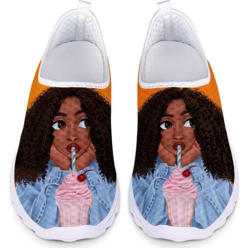 Women African Girl Mesh Flat Shoes Ladies Slip On Sewing Solid Flats Shoe Femlae Fashion Casual Footwear Woman Breathable Summer