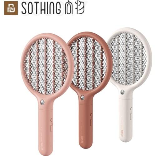 IN Stock Youpin Sothing Mini USB Electric Mosquito Swatter Dispeller Portable with LED Light Handheld for Home Outdoor Car
