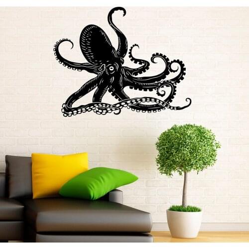 Octopus Wall Decal Vinyl Stickers Tentacles Sea Animal Wall Stickers for Kids Room Home Bedroom Bathroom Decor Art Murals C194