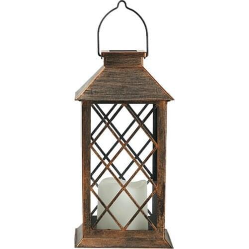 Vintage Solar LED Lights Solar LED Electronic Lights Candlestick Lamp Outdoor Garden Hanging Lamps Decoration For Garden Yard