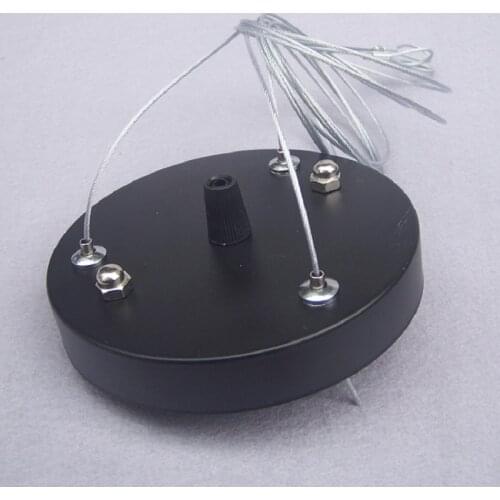 High quality metal plating 120mmx20mm ceiling plate with 3pieces suspension steel wire rope for pendant lamp use