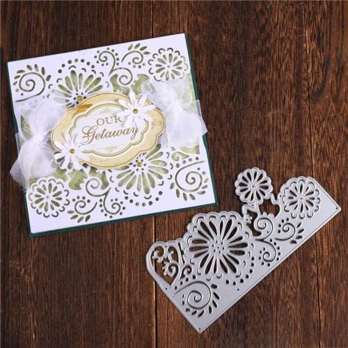 YaMinSanNiO Flower Background Metal Cutting Dies Stencil for Scrapbooking Paper Photo Cards Embossing Die Cuts New Dies for 2020