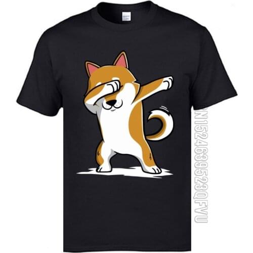 Funny Tshirt Dabbing Shiba Inu Terrier Poodle Dog Mens Cute T Shirt Love Akita Hiphop Rock DJ Electronic T-Shirts For Men