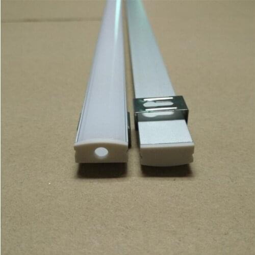 Free Shipping 20pc(40m)/pack;2m per piece led aluminum profile for led strips with Milky or Transparent Cover