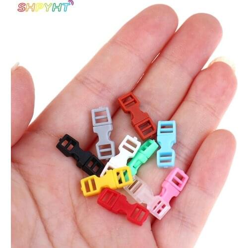 10 Pcs 4mm Mini Buckle Tiny Doll Clothes Belt Buckles for DIY Doll Backpack Button Bracelet Strap Buckle Asseccories
