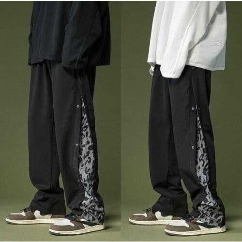 2020 Mens Youth Cargo Casual Pants Loose Wide Leg Pants Male 2-color Streetwear Trousers Hip Hop Style Joggers Sweatpants M-2XL