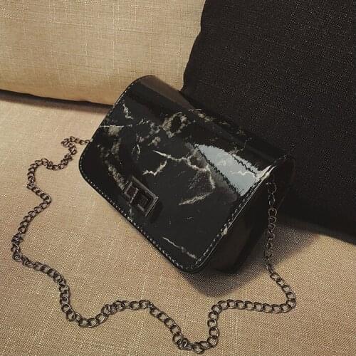 2020 Hand Women Bags 2020 Marble Pattern Shoulder Bag Lock All-Match Messenger Bag Pu Fashion Small Square Bag Versatile