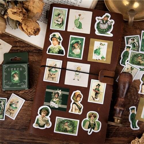 46 pcs Angels love beauty Paper Small Diary Mini Cute box girl Stickers set Scrapbooking Cute Flakes Journal Stationery