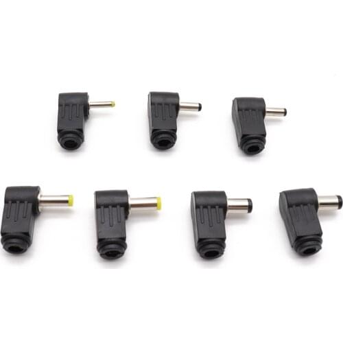 6PCS DC Power Male Plug Jack Adapter 90 Degree Male 5.5x2.1mm 5.5x2.5mm 4.8x1.7mm 4.0x1.7mm 3.5*1.1mm Connector DC Socket HOT