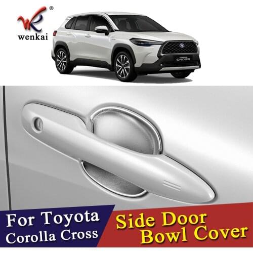 ABS Chrome For Toyota Corolla Cross 2020 2021 Side Door Handles Bowl Protective Cover Bezel Moulding Trim Car Styling