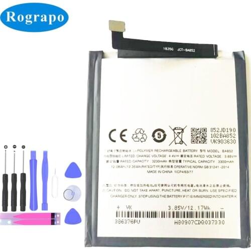 New 3300mAh Replacement Battery For Meizu X8 BA852 Baterij Bateria Batterie Original Smartphone Mobile Phone Batteries