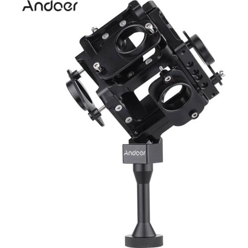 Andoer 360/720 Degree VR Full Shot Aerial FPV Panoramic Imaging Photography Video Recorder Capture Square Bracket Cage Monopod