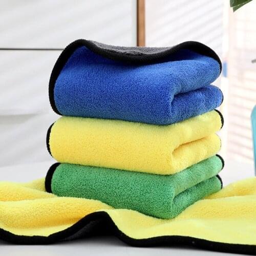 Automotive Microfiber Towel Large Vehicle Accessories Car Cleaning Tools Absorbent Furniture Chore Without Lint Reusable Home