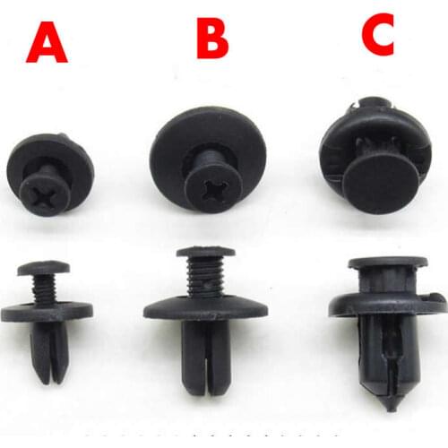 Car Rivet Fastener Universal 100pcs Plastic Car Door Bumper Fender Bumper Fixed Clip Car-styling