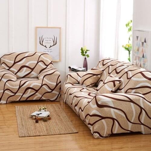 Wave Lines Sofa Cover For Living Room