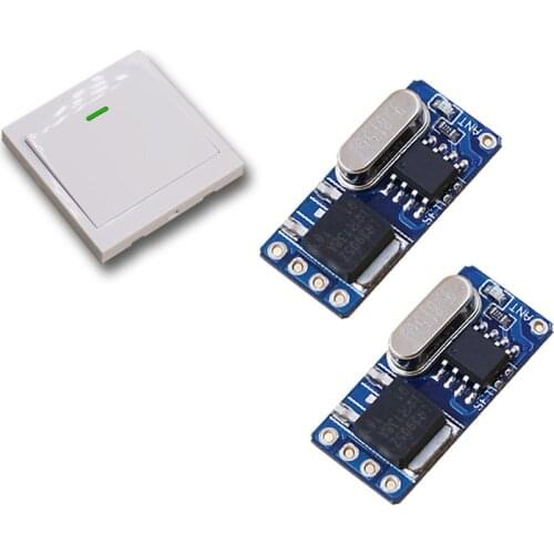 DC3.5V 6V 7V 9V 12V 1CH Wireless Remote Control Switch System Receiver +White Wall Transmitter Wireless Power Switch 315/433
