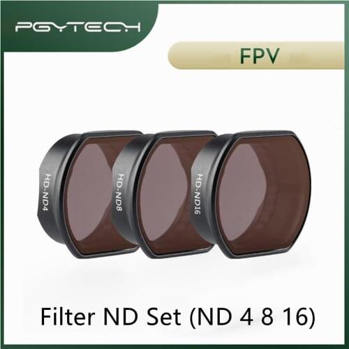 PGYTECH DJI FPV Filter ND Set 4 8 16 Increase Exposure Control Smooth Video Outcome High Definition Image Easy to Dismount