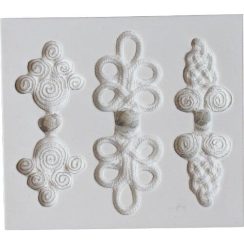 Cheongsam Button Shape Liquid Silicone Mold Turn Sugar Soft Ceramic Clay Drip Molding Tool F108