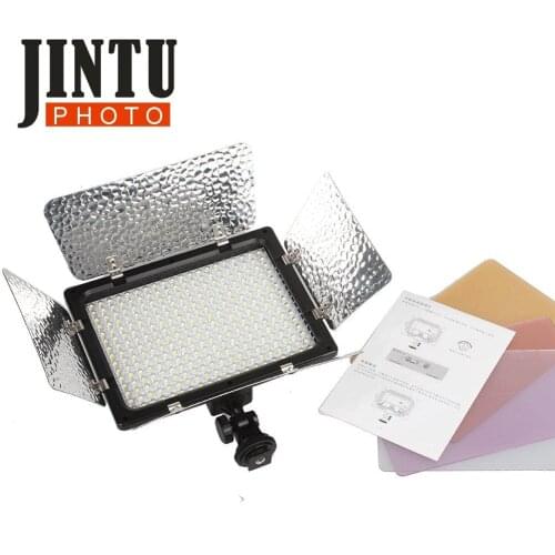 JinTu 18W W300 300pcs LED Photo Camera Lamp Light Panel LED 5600K w/ filter For Canon Nikon Sony DSLR Camera DV Camcorder
