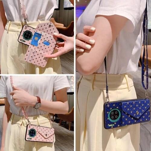 For huawei P40 P30 P20 mate 30 20 pro lite P Smart plus 2019 Z nova 3i4 5 5i 6 7 pro case cover wallet card holder strap leather