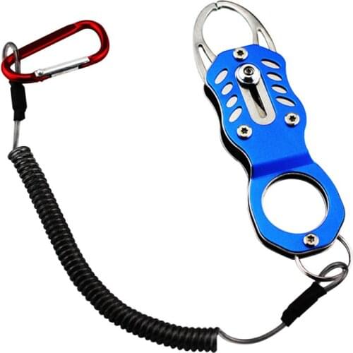Mini Fish Grip Outdoor Portable Lock Fishing Tackle tools Fish Lip Clip Folding Gripper Ultra Retention Rope Tool Accessories