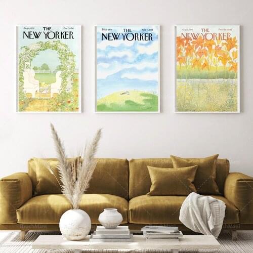 Set of 3 New Yorker Magazine Vintage Prints, Retro Poster, Antique Prints, Vintage Art, Gallery Wall, Magazine Prints, 1950s Ma