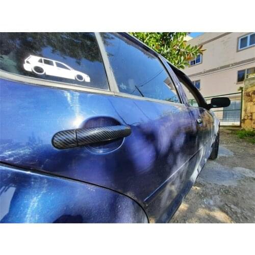 For Volkswagen Polo 2004 2005 2006 2007 2008 2009 2010 ABS Chrome Carbon Fiber Car Door Handle Cover Styling Accessories Sticker