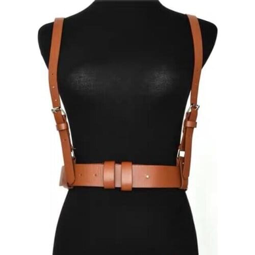 Fashion New Ladies Faux Leather Cage Chest Women Gothic Garters Sexy Bondage Cage Strap Harajuku Belts Lingerie Costumes