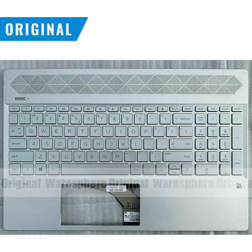 New Original Top Cover Upper Case For HP Pavilion 15-CS 15CS Palmrest With Backlit Keyboard Sliver L24752-001