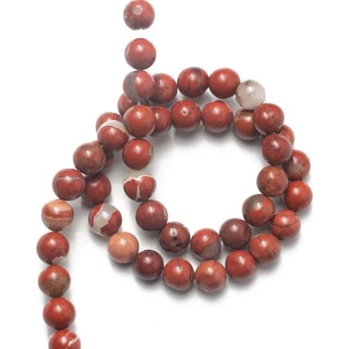 Wholesale Red Jaspers Natural Stone Beads Round Loose Beads for Jewelry Making 4 6 8 10 12mm DIY Bracelet Necklace