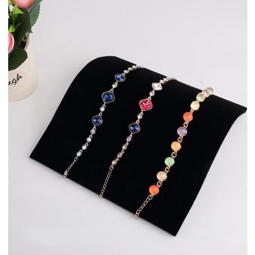 Necklace Jewelry Pendant Necklace Bracelet Display Holder Shelf Stand Velvet Easel Rack Composite Board Jewelry Holder